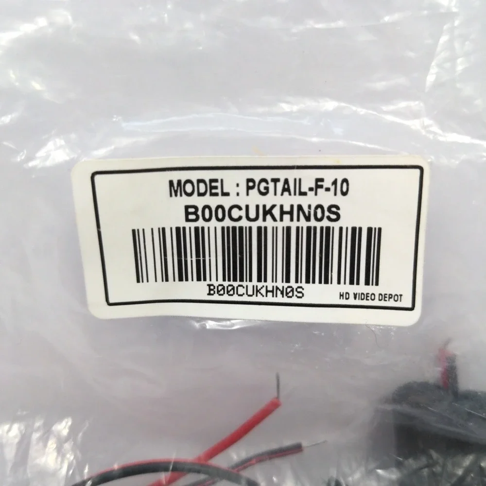 HD Video Depot PGTAIL-F-10 DC Power Pigtail Female 2.1x5.5mm 10pk CCTV LED Wire
